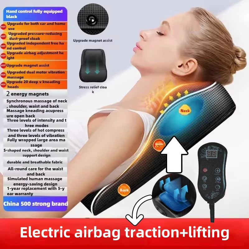 Electric Cervical Pillow with Heated Airbag for Neck Relaxation Relaxation Treatment Electric airbag Tidesmit