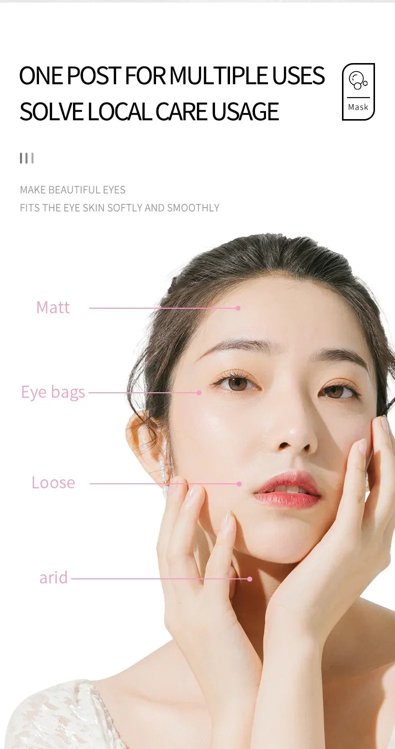 Collagen Eye Mask Anti-Wrinkle Eye Patches Fade Fine Line Remove Dark Circle Bag Anti-Puffiness Moisturizing Brighten Skin Care