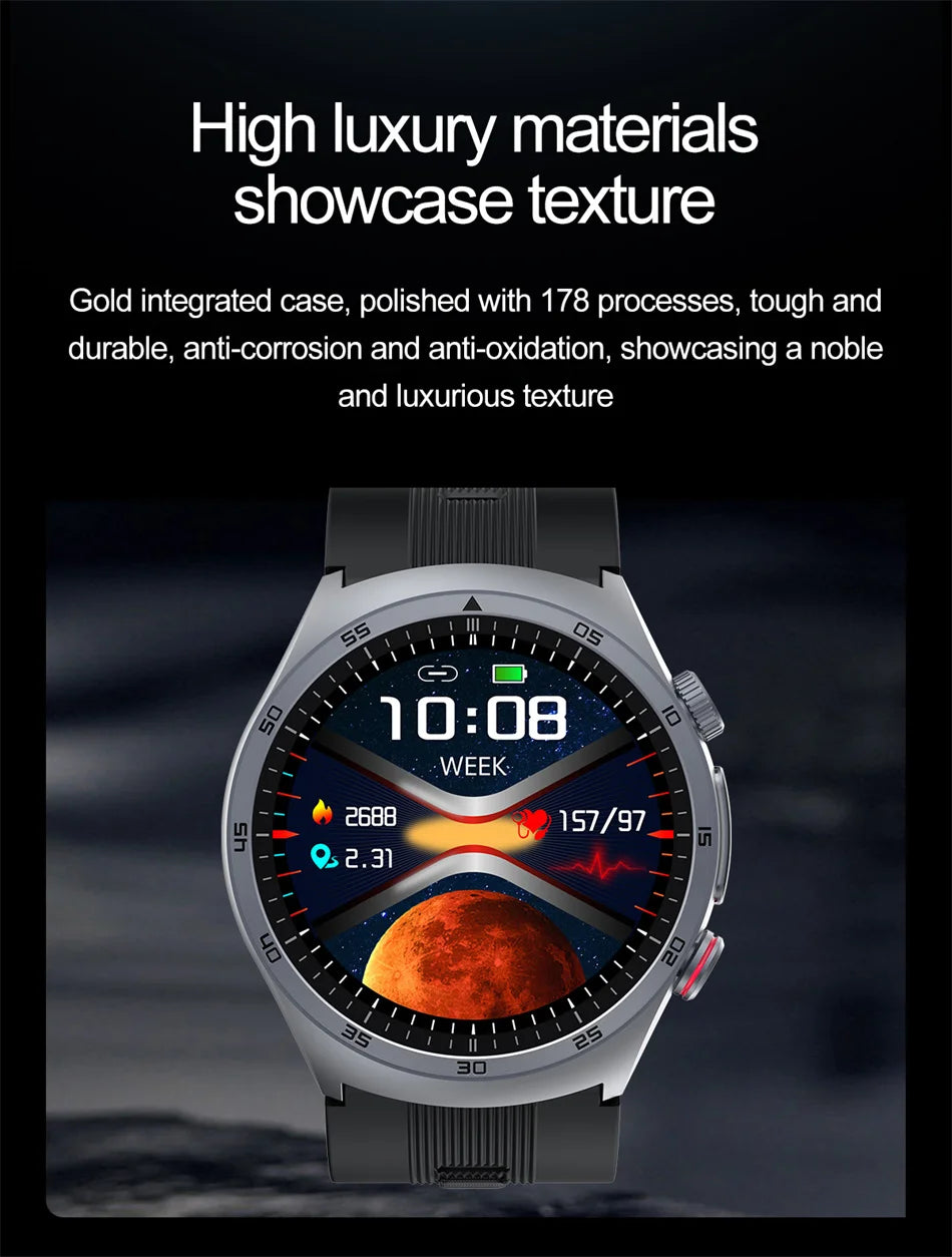 New AI Diagosis ECG Health Smart Watch Men Blood Pressure Lipid Uric Acid NFC Air Pump Airbag Health Smartwatches For men Women