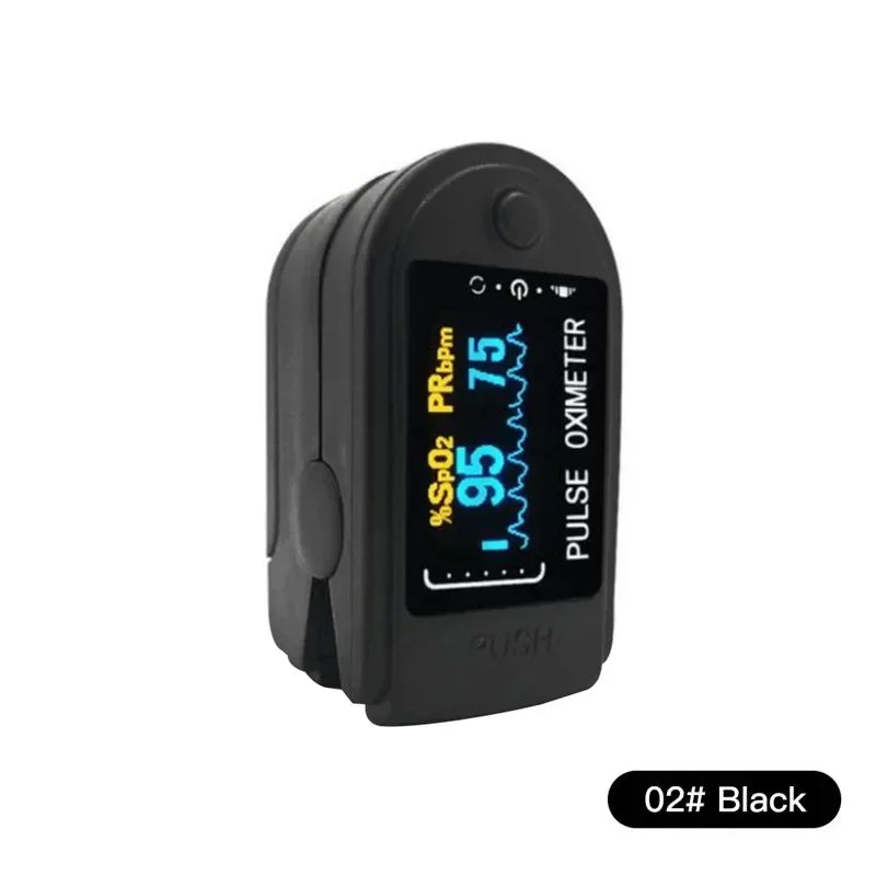 Finger Oximeter Digital Fingertip Pulse Oximeter Blood Oxygen Saturation Meter Finger SPO2 PR Heart Rate Monitor Health Care