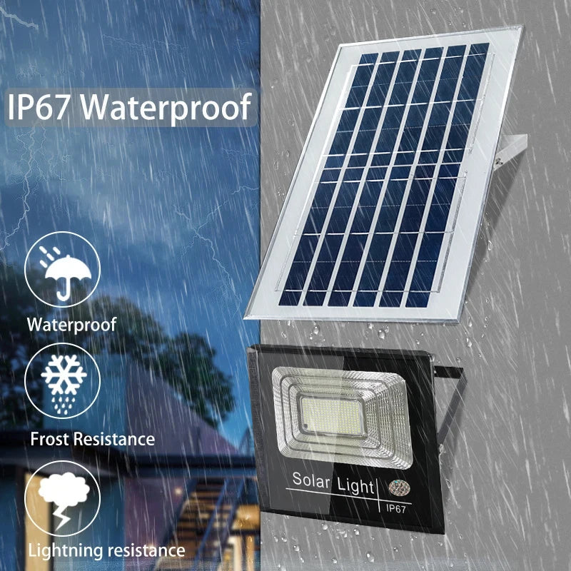 400W Led Solar Flood Light High Bright Solar Light Waterproof Outdoor Garden Security Lamp with Aluminum Solar Panel For Garden
