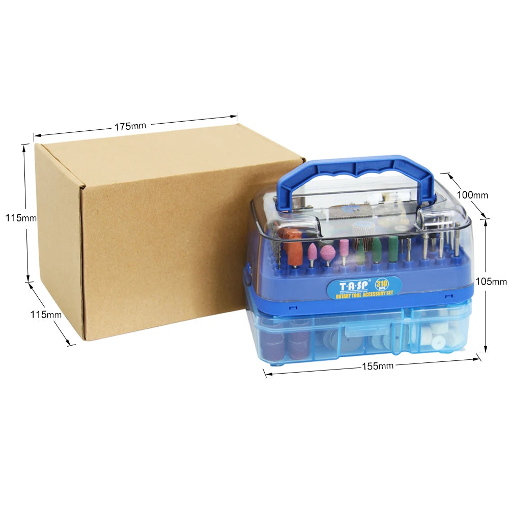 310pcs Mini Drill Accessories Kit Abrasive Rotary Tool Accesorios Bits Blades Discs Set for Dremel Sanding Cutting Grinding