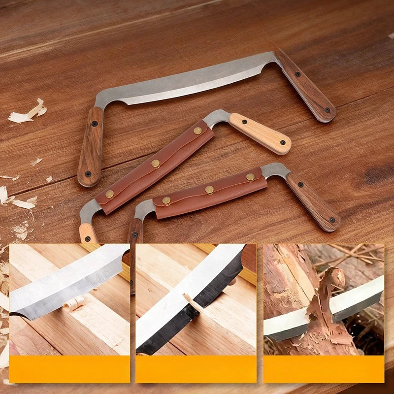 Draw Shave Tool High Speed Steel Comfortable Non Slip Handle Multifunctional Debarking Hand Tool for Woodworking Draw Shave Tool