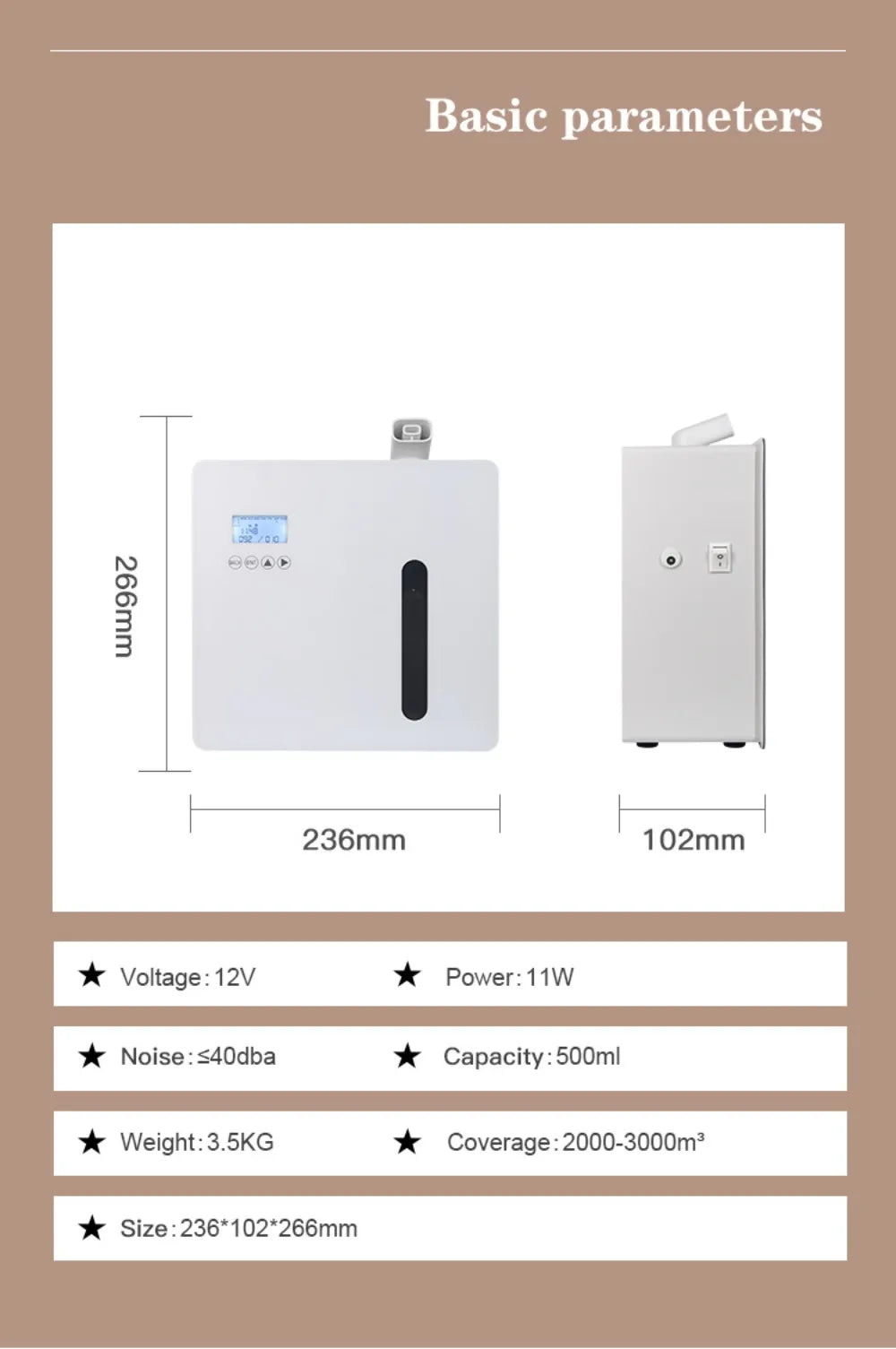 Hotel Lobby Smart Essential Oil Diffuser App Control Waterless Aroma Diffuser 3000m³ Scent Machine Aromatherapy Air Freshener