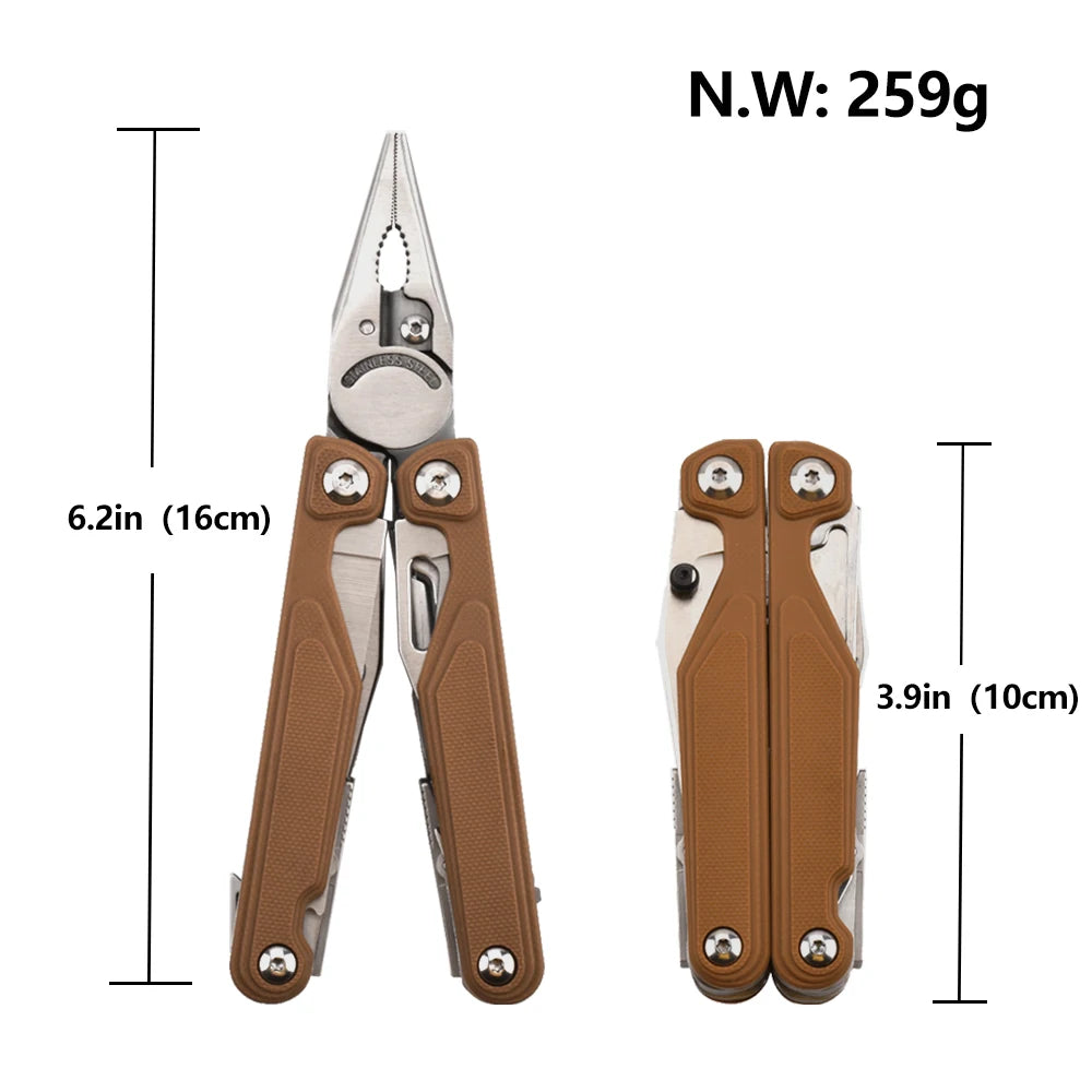 Daicamping DL7 Titanium G10 Stainless Handle Outdoor Camping Folding EDC Multi Tools Pliers Hand Tools Set Multi-tools Kit