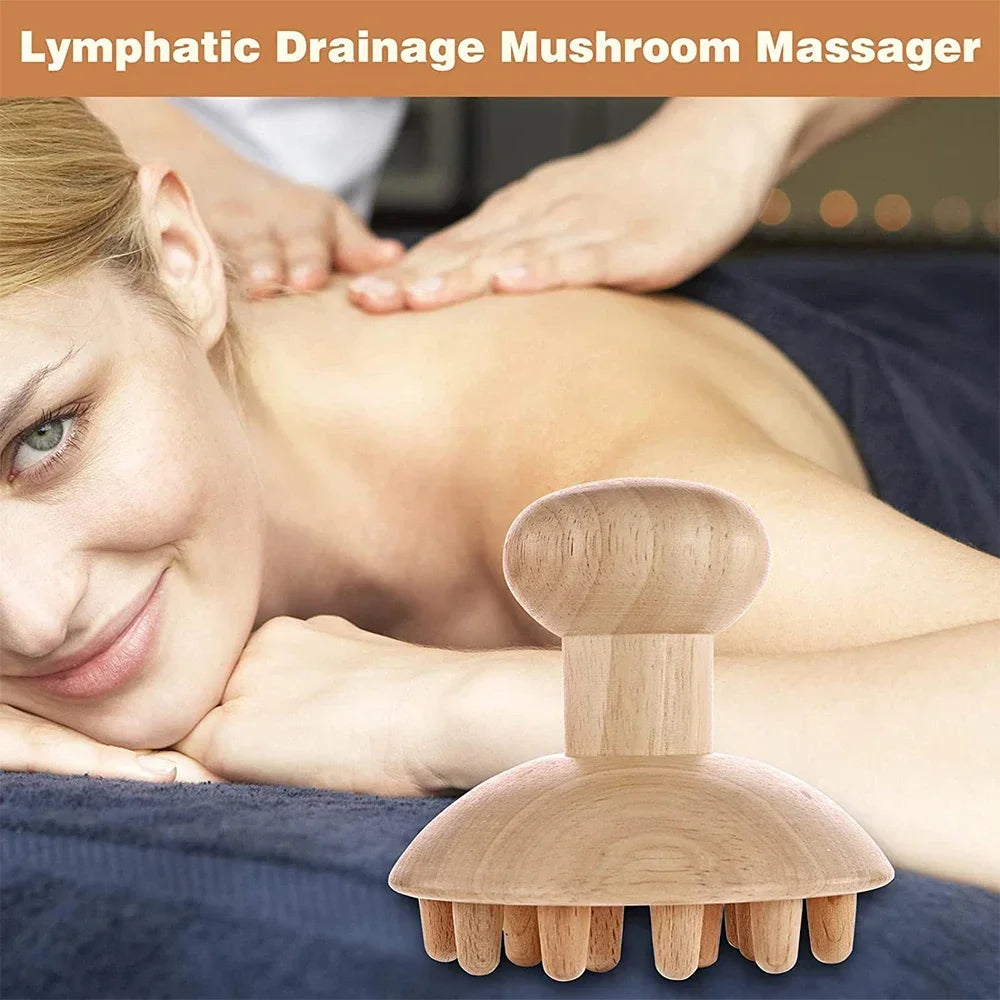 Wooden Lymphatic Drainage Massager Tool for Targeted Body Contouring Back Massage Instrument Tidesmit