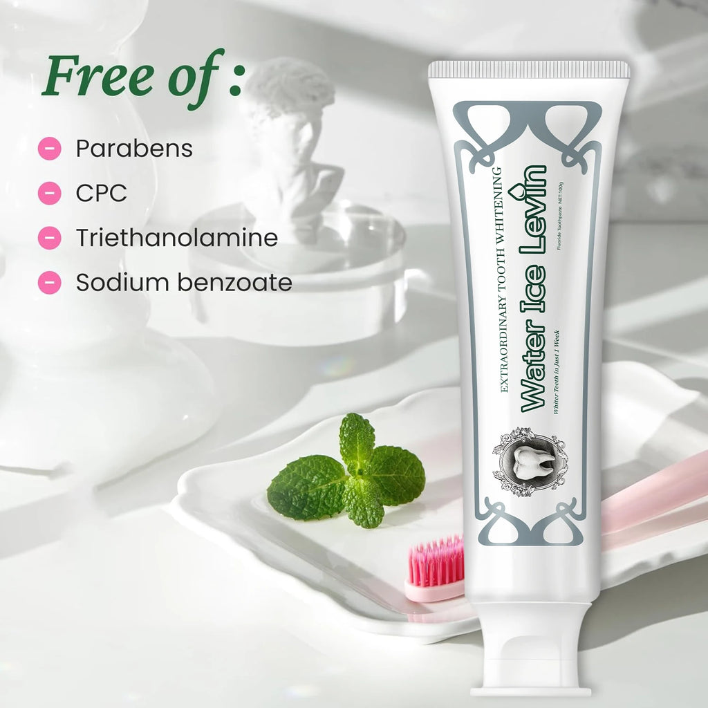 Tidesmit smart teeth whitening toothpaste with fluoride for stain removal and brightening