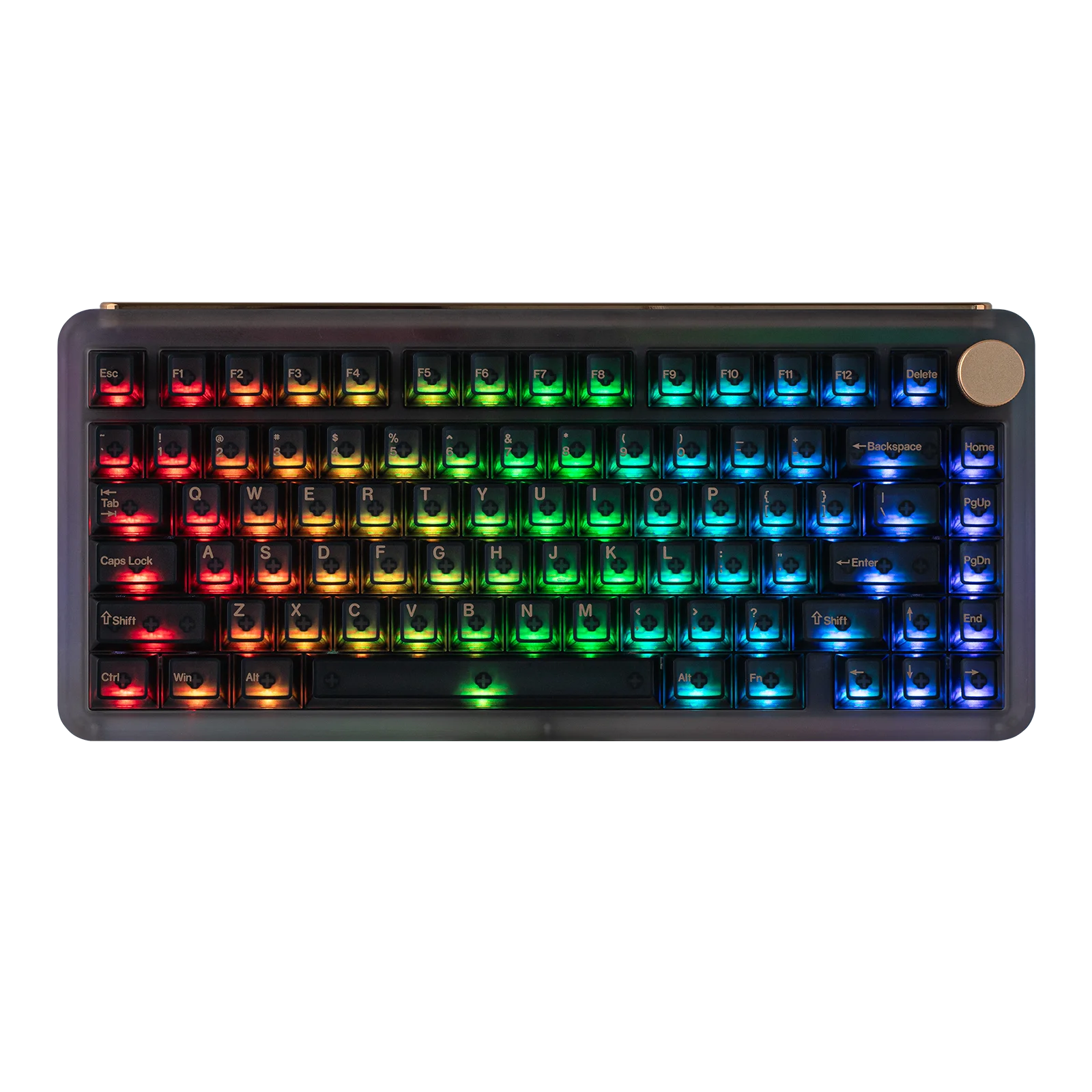 KiiBOOM Phantom81 V4 75% ANSI US Layout Tri-mode Wireless Acrylic Semi-Translucent Mechanical Keyboard with Shine Through Keycap