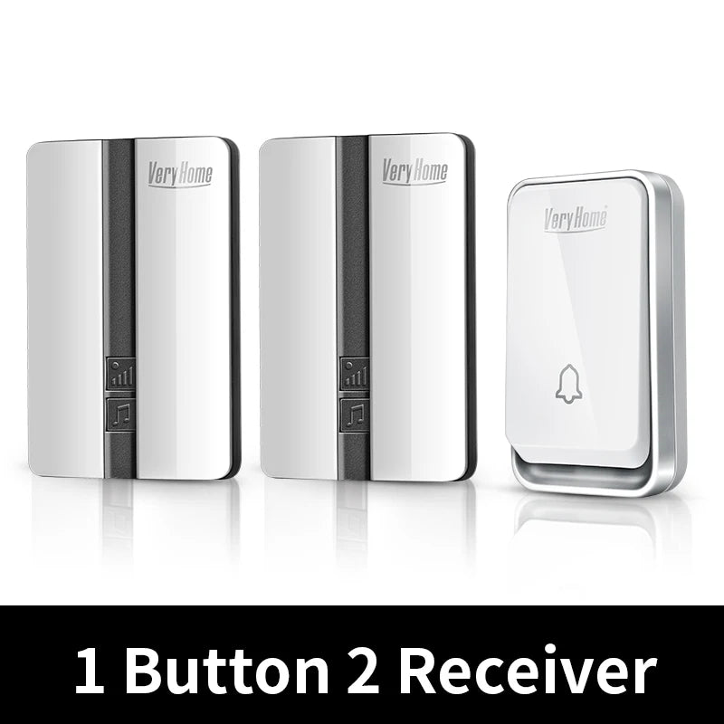 K33 Wireless Doorbell Waterproof Self-powered Button Smart Door Bell Sets Home Welcome Outdoor House Chimes  Receiver