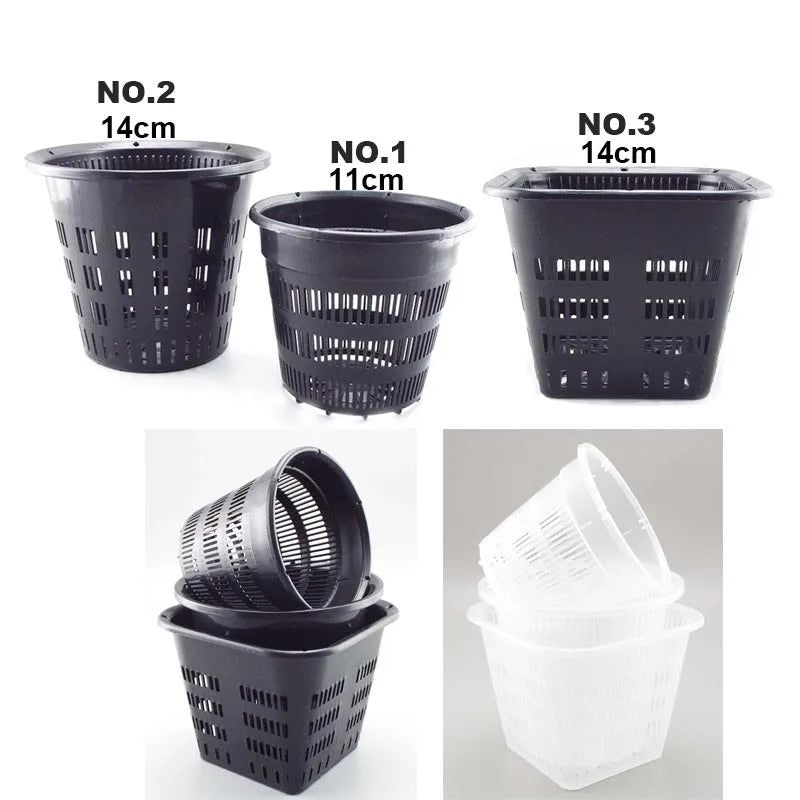 Mesh grow Pot Net Cup plastic Basket Orchid Plant Flowers Planting Nursery Pots Breathable Hydroponic Greenhouse Garden Tools