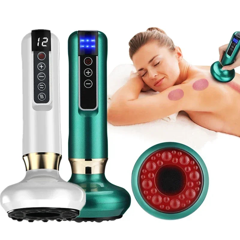 Electric Gua Sha Massager with Vacuum Suction and Infrared Heat Relaxation Treatment Tidesmit