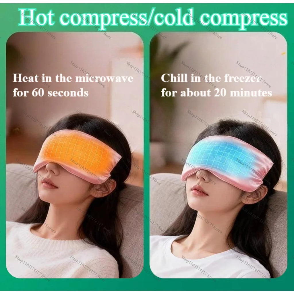 Lavender Eye Pillow for Relaxation Yoga Sleep Weighted Eye Mask for Headache Sinus, Aromatherapy Moist Heat Compress