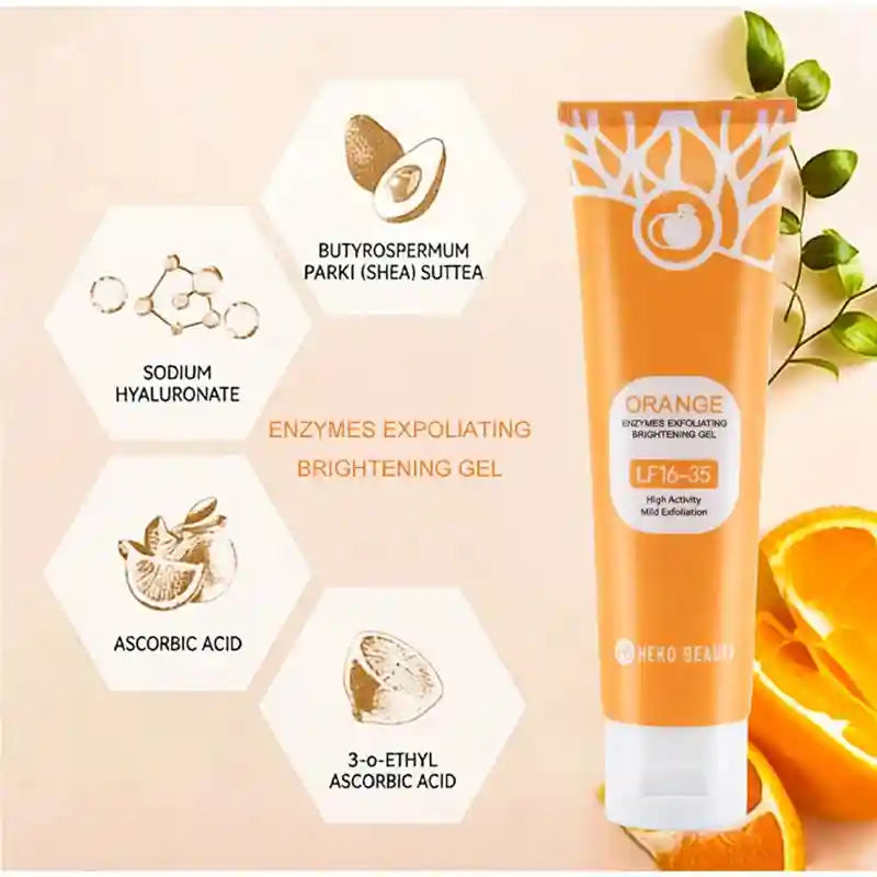 Orange Exfoliating Gel 100g | Deep Pore Cleanser & Skin Brightening Scrubs Treatments Tidesmit