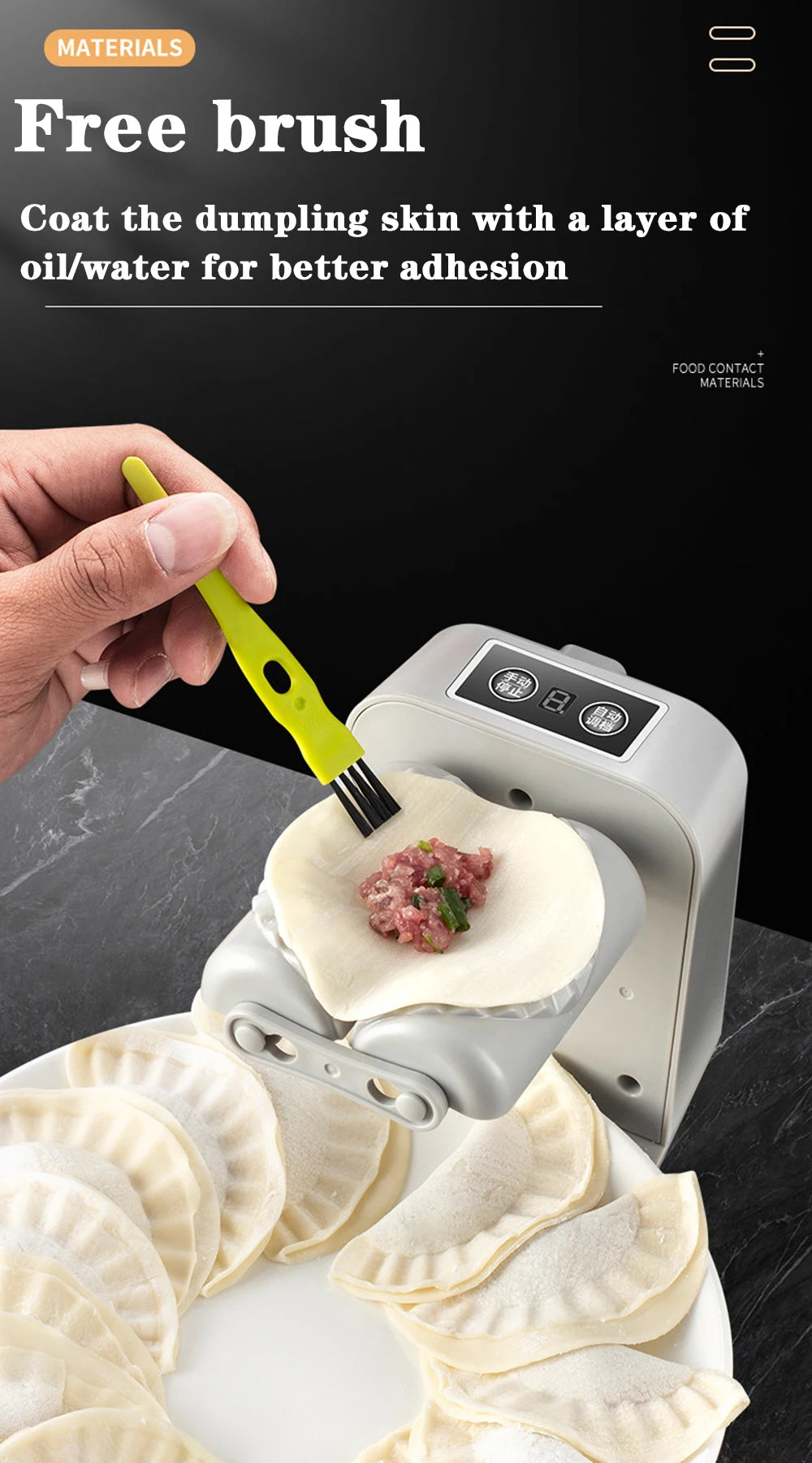 Tidesmit automatic electric dumpling maker machine for ravioli and empanadas with rechargeable pressing mold
