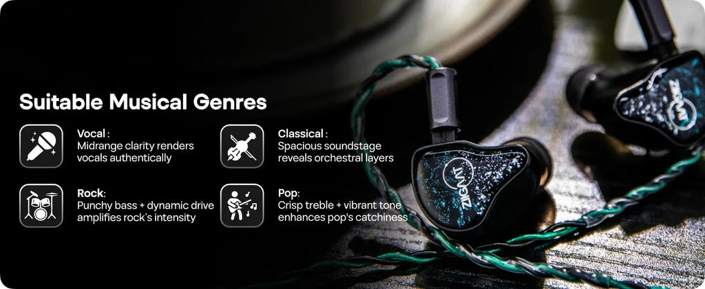 ZiiGaat Odyssey 2 Hybrid IEMs 1DD 3BA Audiophile Audio by Tidesmit Tidesmit