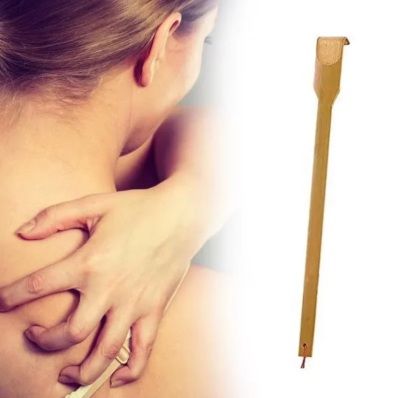 Bamboo Back Scratcher for Deep Tissue Relief - Ergonomic Long Handle Body Shaping Massage Equipment Tidesmit