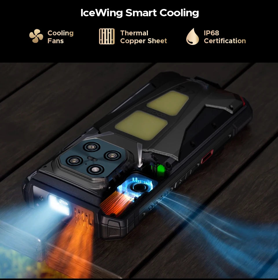 DOOGEE V Max Play 5G Projector Rugged Phone 6.78" 120Hz 20500mAh Dual Camping Lights16GB+512GB 200MP Main Camera NFC Smartphone