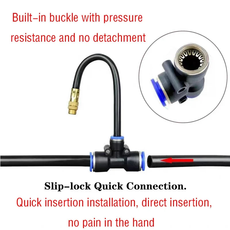 5-20M Universal Automatic Irrigation Sprinkler Kit Garden Balcony Atomization Sprinkler Watering Kits Rotating Copper Nozzle