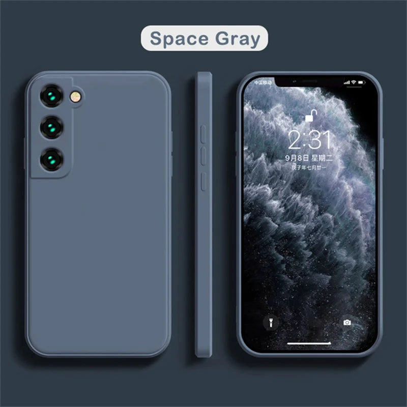 Samsung Galaxy A55 Silicone Case: Slim Shockproof Drop Protection GRAY Tidesmit