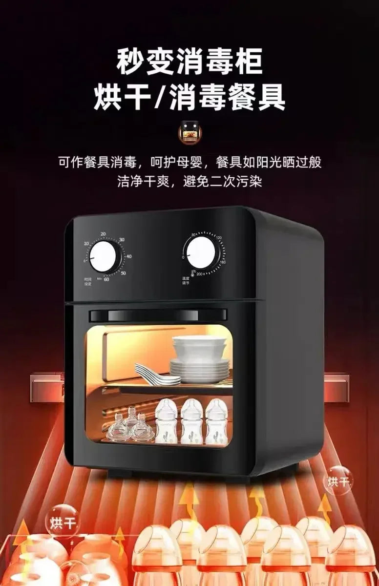 【hot item】Air Fryer Oven Steam Tender Baking Air Oven All-in-one Machine Visible 24 Large Capacity Six-in-one