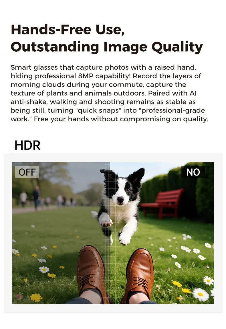 Tidesmit AI Smart Glasses: 4K Camera & Spatial Audio Bluetooth Eyewear Tidesmit