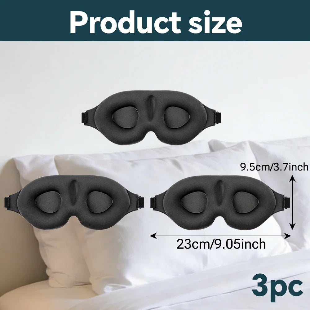 3D-Shaped Men's and Women's Sleep Eye Masks Provide Perfect Light-Blocking, Are Soft and Comfortable, Suitable for Travel A-DH