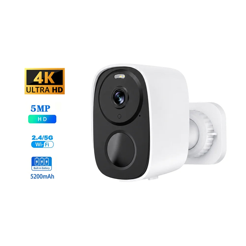 4K Wireless Battery Powered Cameras Outdoor Magnetic 5MP Indoor for Home Security Smart Motion Detection  CCTV IP Camera