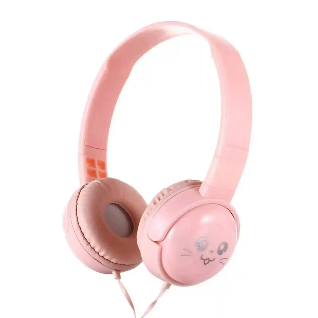 Wired Over-Ear Headphones for Kids with Mic, Adjustable Fit, Blue Pink Tidesmit