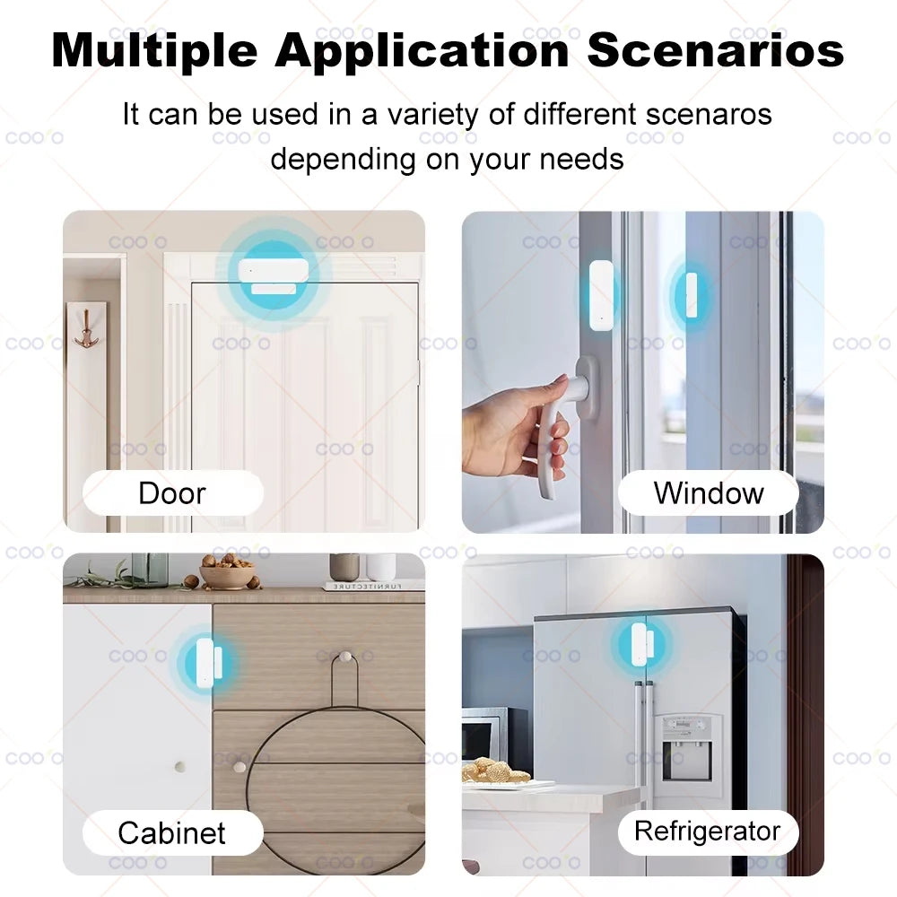 Zigbee Door Sensor Window Contact Sensor Open Closed Detector Smart Home Alarm Security Protection work with Tuya Hub Smart Life