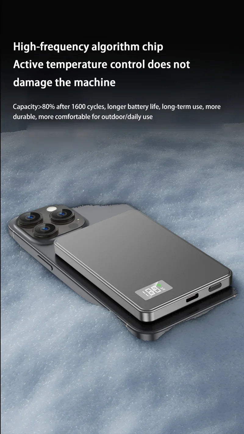 Magnetic Wireless Power Bank 50000mAh 120W Fast Charge for Devices Tidesmit