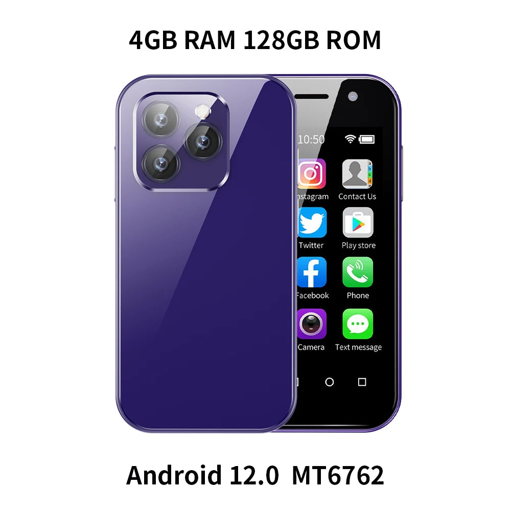 SOYES XS14 Pro 3.0in 4G Mini Smartphone Android 9.0 Dual Sim Face ID Dual Camera WIFI Bluetooth FM Hotspot GPS OTG Mobile Phone