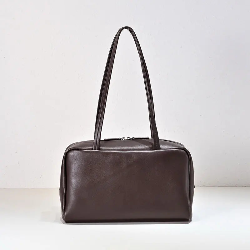 New  sheepskin bowling bag for autumn and winter 2025, high-quality long handled shoulder bag, sheepskin handbag
