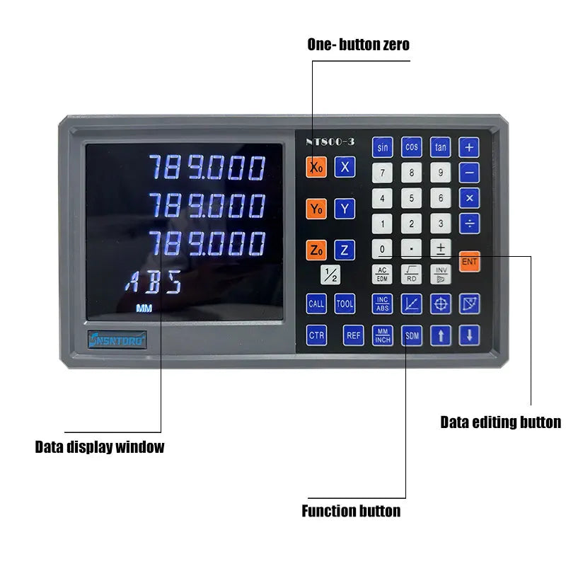 Ultra-accurate Dro NT800-3 NT800-2 Set AC90-260V&50-1000mm Linear Glass Scale Encoder Digital  Ruler for Lathe Milling Machines