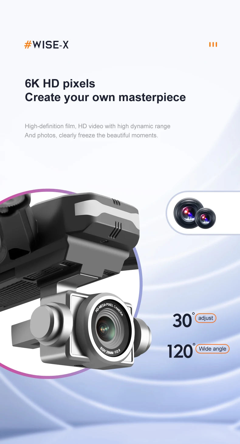 4K Dual Camera Drone: Foldable Beginner GPS Drone with Height Hold Tidesmit