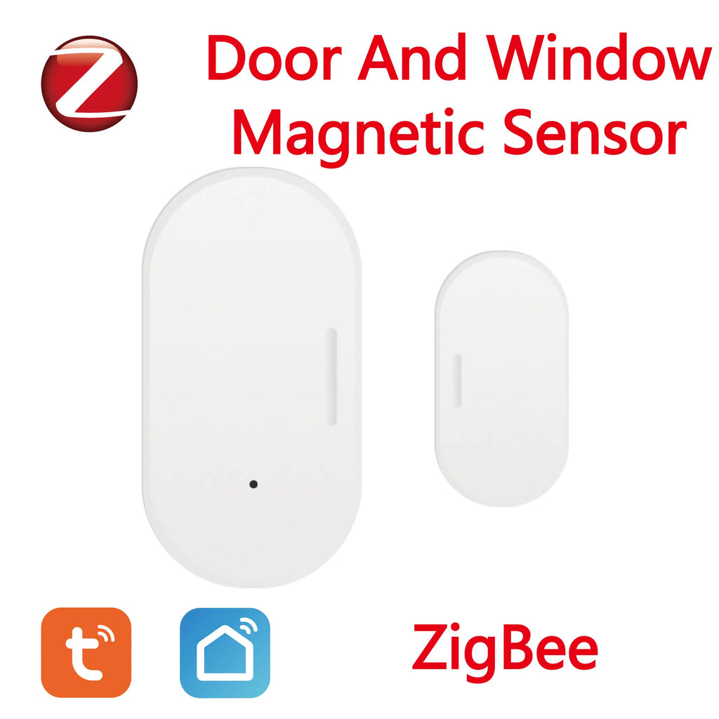 Tuya Zigbee 3.0 WiFi Door Window Sensor Smart Home Wireless Door Open / Closed Detector Smart Life Control Via Alexa Google Home