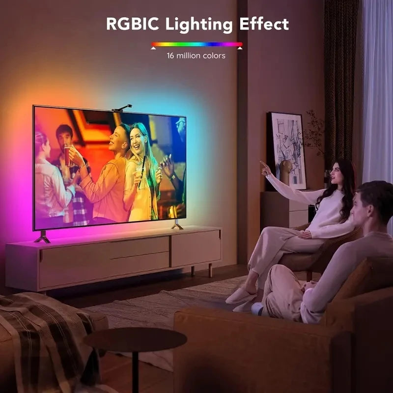 TV Led Backlight RGBIC LED Strip Lights with Camera Sensor App Control Music Sync Smart RGB Light for Gaming Atmosphere Lighting