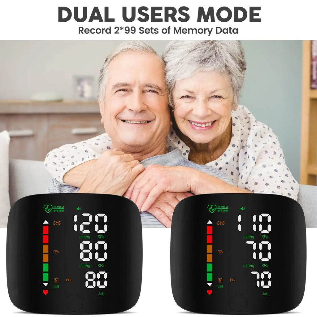 Rechargeable Wrist Blood Pressure Monitor Medical Digital Irregular Pulse Heart Rate Digital Tensiometer Health Tonometer