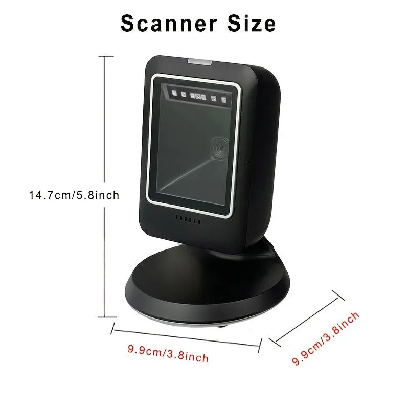 Barcode Scanner 2D All-Round Desktop Automatic Sensing Data Matrix Reader Supermarket USB Barcode Reader 1D 2D QR Code
