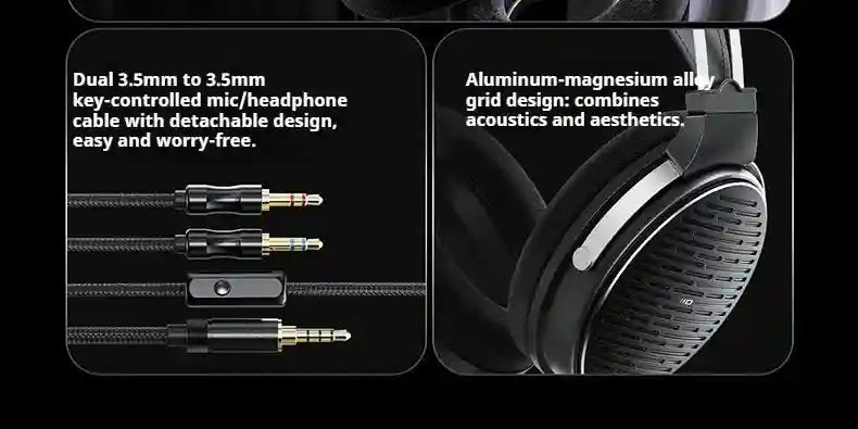 FiiO JT3 Open Back Wired Headphones – HiFi Studio Monitor Sound - Black Tidesmit