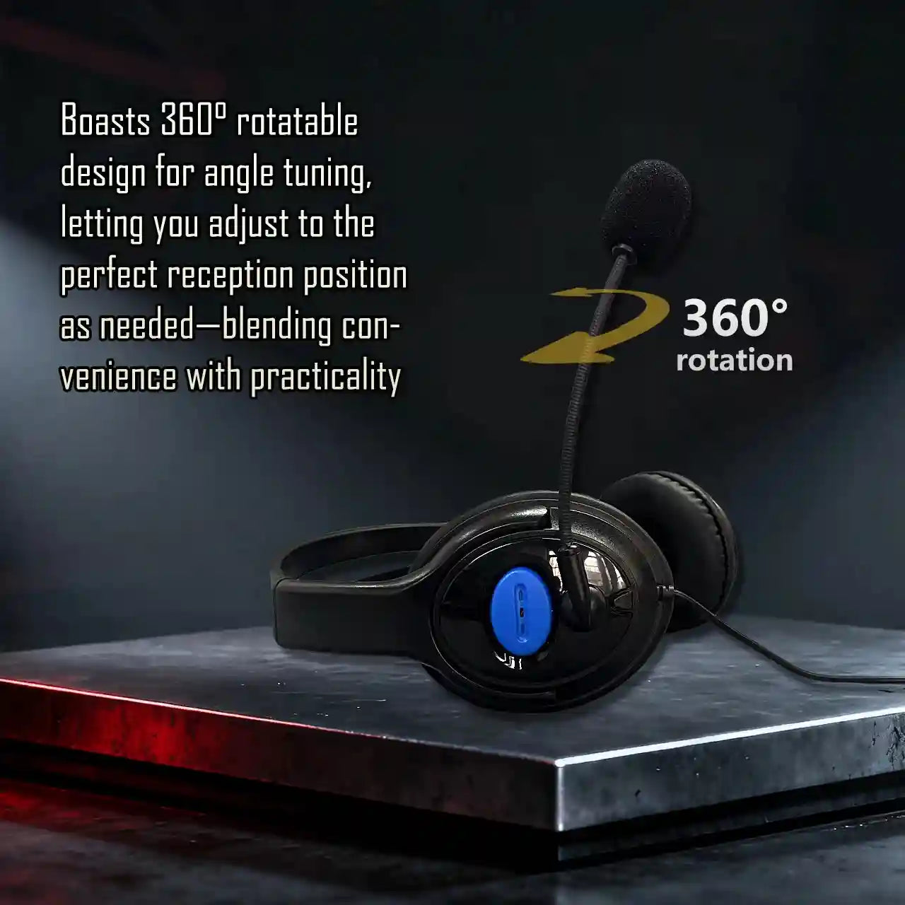 Wired Over-Ear Gaming Headphones with Mic - Comfortable PC Headset Tidesmit