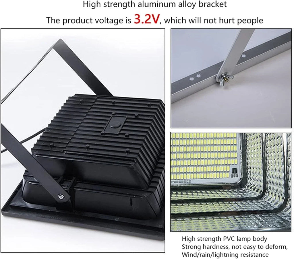 LED Solar Light Flood Lights Outdoor Solar Reflector Spotlights 65W With Remote Control For Garden Street