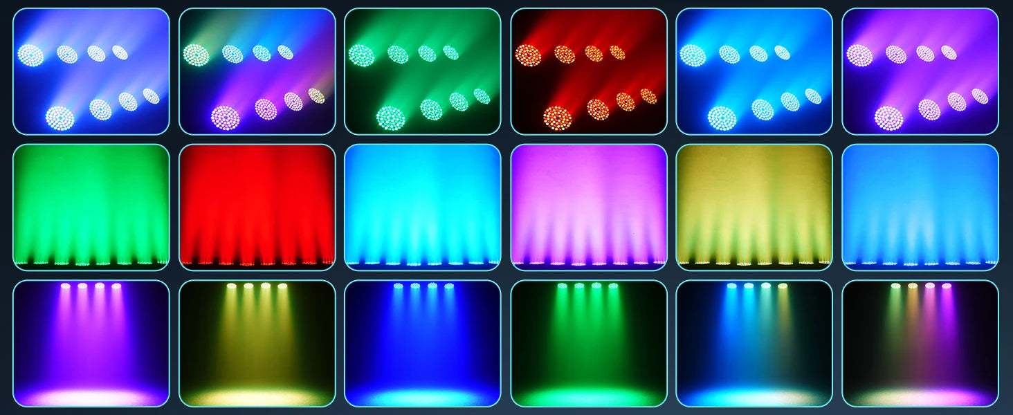Somspot 4PCS 36W 60LEDs PAR Lights RGB DJ Party Lights Stage Effect Lighting Projector for Bar Disco Concert Wedding Theater