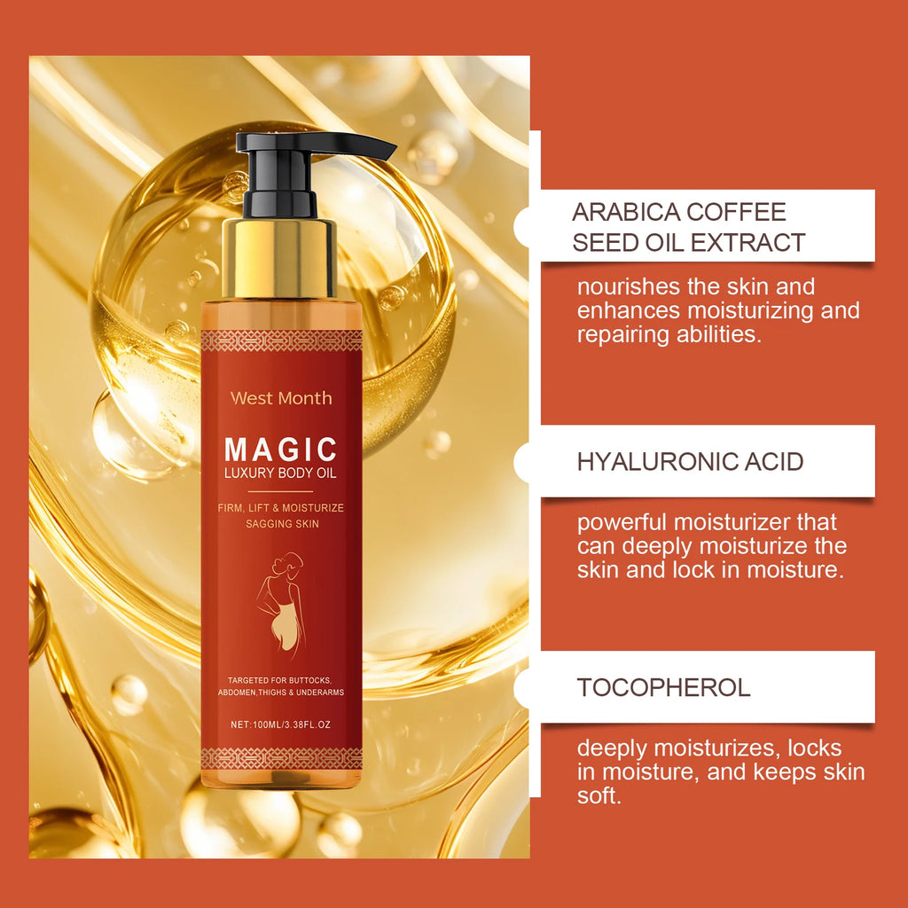 Magic Luxury Body Tightening Oil Deeply Moisturizing Dry Skin Sagging Skin Thighs Rejuvenating Repairing Soften Nourishing Oil