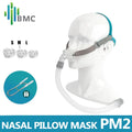 BMC PM2 CPAP Mask Nasal Pillows Mask 360° Front Hose S/M/L 3 In 1 For CPAP BiPAP Machine Cpap Pillows For Sleeping Nasal Mask