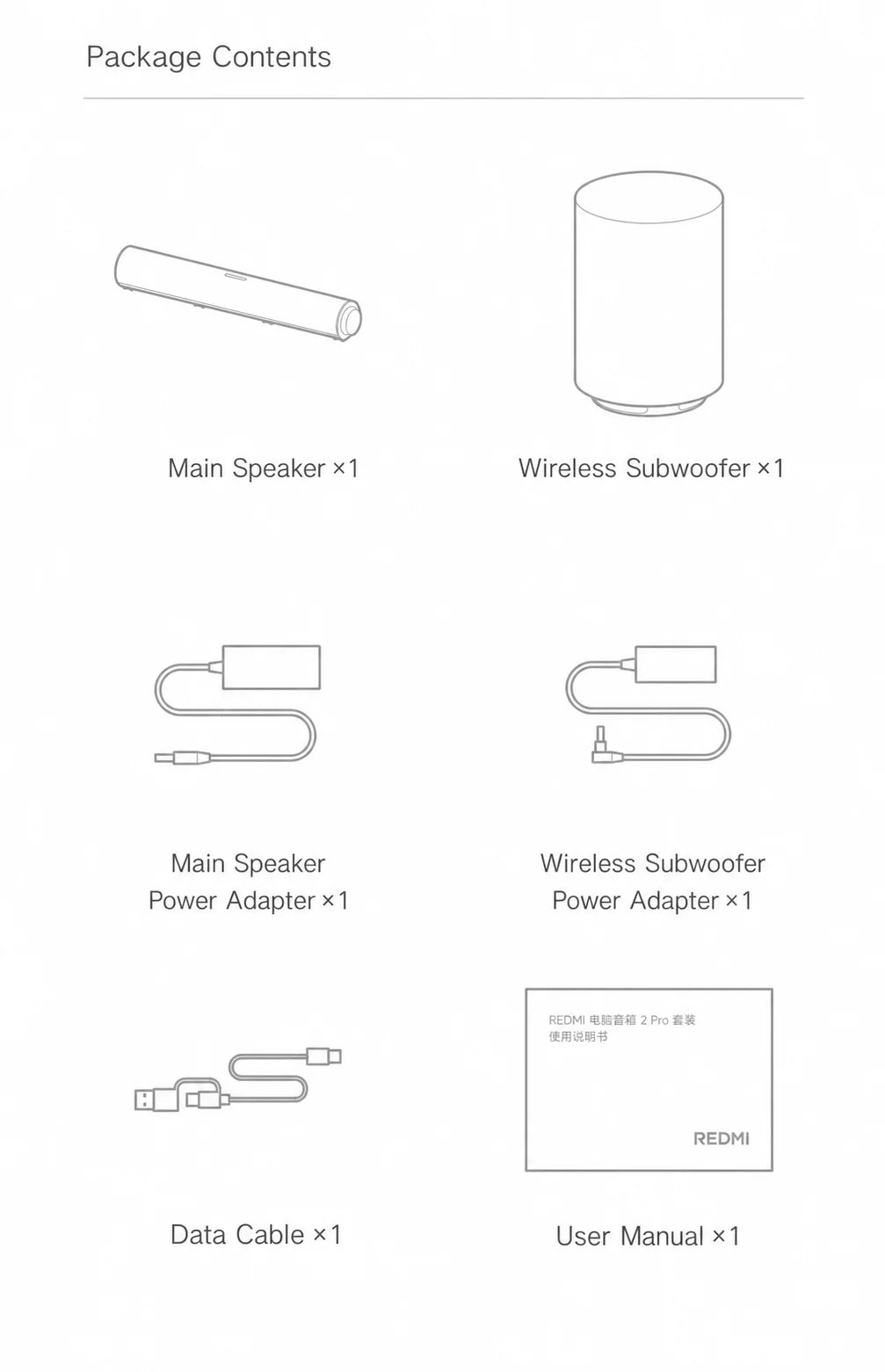 NEW Mijia REDMI Computer Speaker 2 Pro Set Four-Unit Two-Channel Stereo RGB Ambient Light Bluetooth 5.0 Built-in Microphone CN