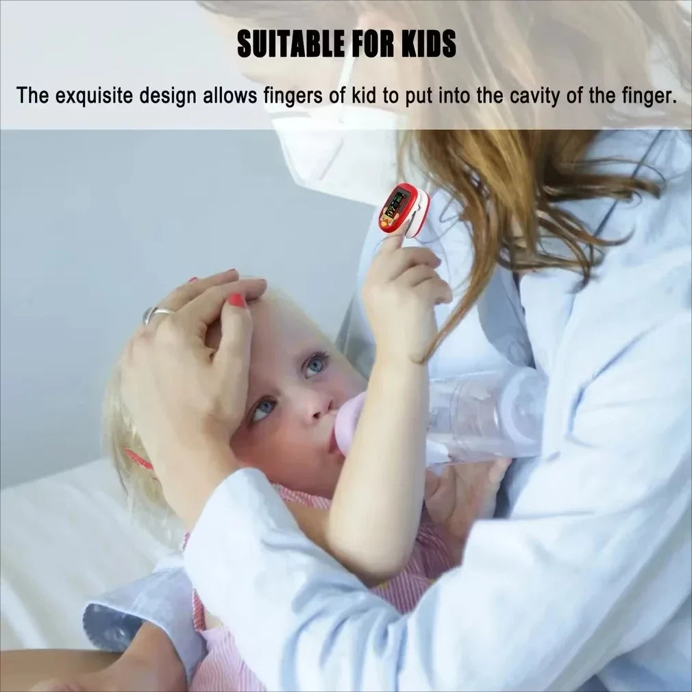 USB Pediatric Oximeter Finger Blood Oxygen Monitor for Children Pulse Oximeter OLED Digital Oximetro Home Medical Thermometer