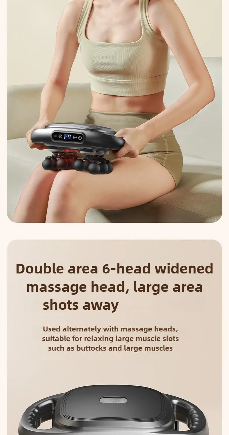 Deep Tissue Muscle Massager - 12-Head Percussion Back Therapy Tool Back Massage Instrument Tidesmit