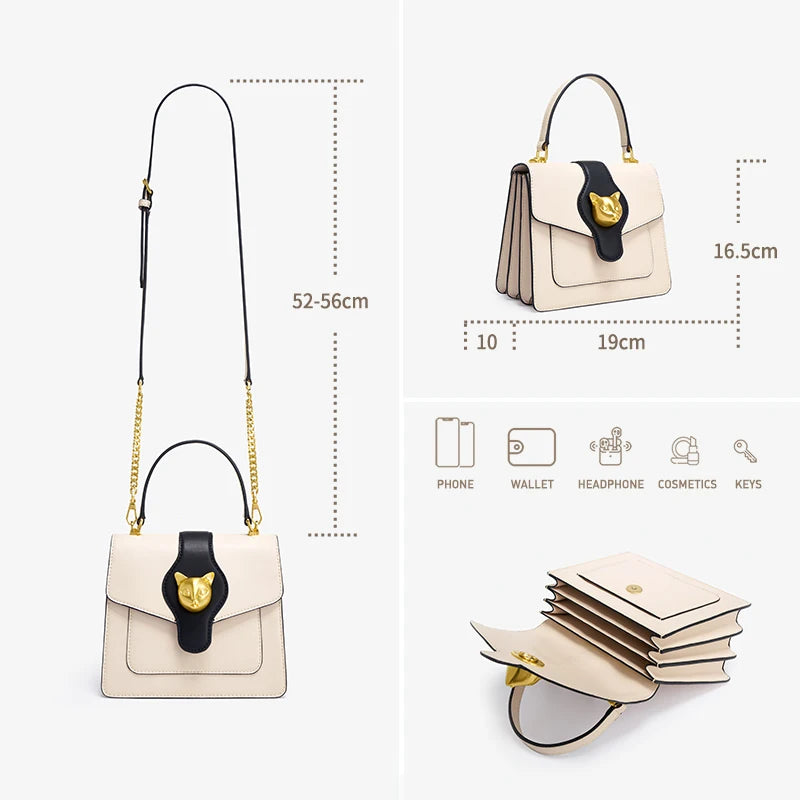BAFELLI 2025 WOMEN'S BUSINESS STYLISH SHOPPER BAG LADY DESIGN HANDBAGS ORIGINAL BRAND PURSE SHOULDER CROSSBODY  NEW CAT LEATHER