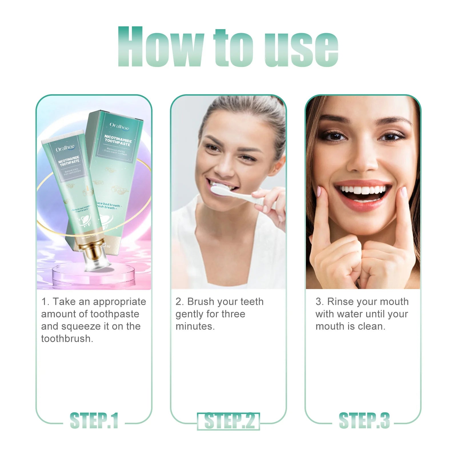 Tidesmit Niacinamide whitening toothpaste for deep stain removal and fresh breath gum soothing oral care