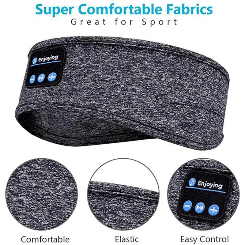 Bluetooth Sleep Headphones Headband - Soft Wireless Wireless Eye Mask Tidesmit